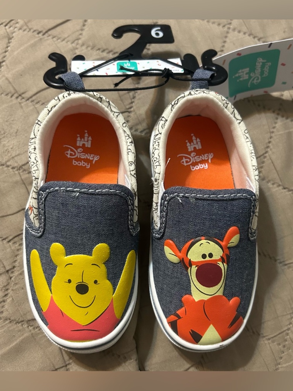 Disney Baby Winnie the Pooh Classic Baby Toddler Slip-on Shoes